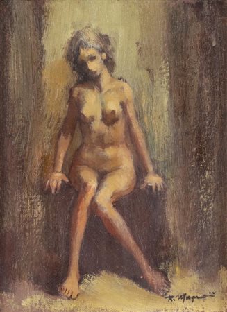 RENZO MAGNANINI (Bondeno di Gonzaga 1920 – Bentivoglio 2006) "Nudo di donna"....