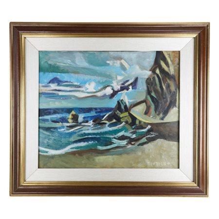  
Paesaggio marino XX secolo
dipinto ad olio su tela 50 x 60 cm