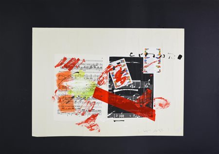 Giuseppe Chiari (1926 - 2007) SENZA TITOLO collage su carta applicata su...