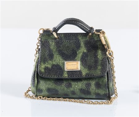 DOLCE&GABBANA Borsa a mano modello Miss Sicily in pelle sintetica leopardata...