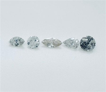 5 DIAMANTI 2,03 CT H - CHIARO MARRONE - I2-3 - C30901-25