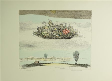 Raun Walter BLUMEN VOLKE, 1981 acquaforte-acquatinta su carta, cm 28x33,5, su...