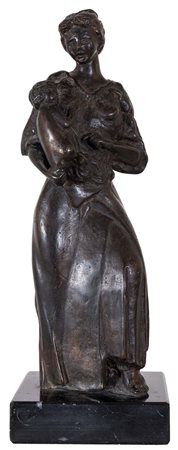 CLAUDIO NICOLI (Bologna, 1958) Maternità scultura in bronzo es. 9/9 cm. h. 35...