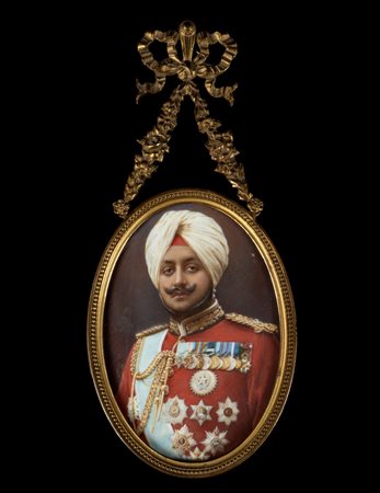  
MINIATURA CON IL RITRATTO DEL MAHARAJA BHUPINDER 
 