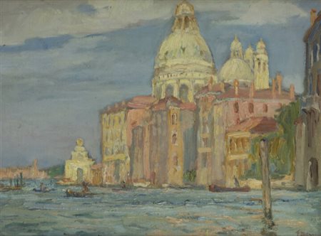 FRANCESCO MENNYEY<BR>Torino 1889 - 1950<BR>"Venezia-Canal Grande. Chiesa della Salute"