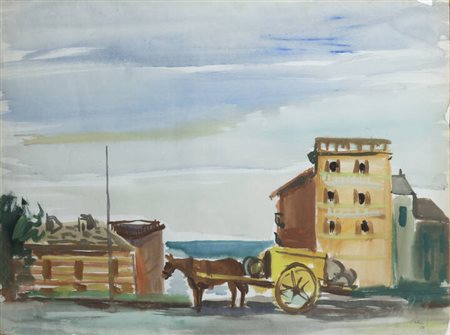 ENRICO PAULUCCI<BR>Genova 1901 - 1999 Torino<BR>"Carretto" 1928