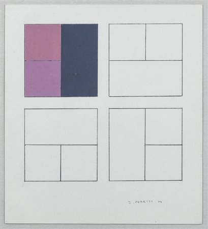 ITALO PERETTA<BR>Italia 1927-1977<BR>"Composizione geometrica" 1974