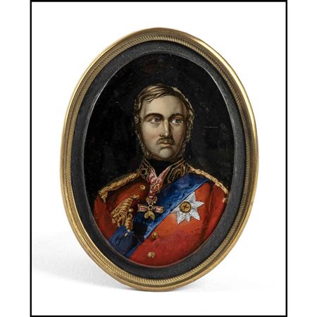  
Ritratto in miniatura di Alberto, Re di Inghilterra Casa Savoia e corti europee...
 