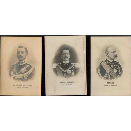  
Lotto di 3 foto di membri di famiglia Savoia Casa Savoia e corti europee...
 