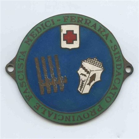  
Placchetta del sindacato dei medici fascisti di Ferrara Ordini Cavallereschi e Medaglie...
 