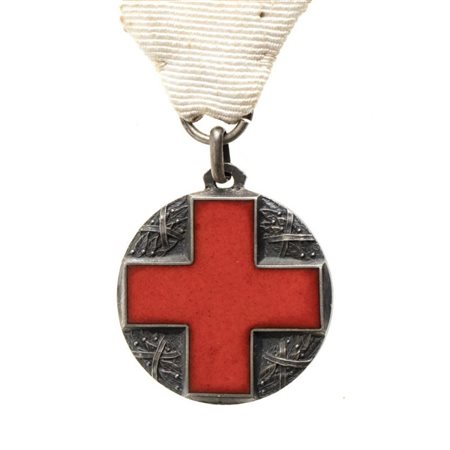  
MEDAGLIA OSPEDALE MILITARE EMANUELE FILIBERTO ORDINI E MEDAGLIE - ITALIA, REGNO...
ARGENTO, SMALTO ROSSO, 30 MM 