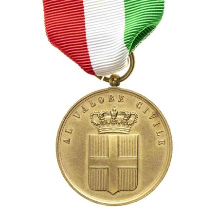  
MEDAGLIA AL VALOR CIVILE ORDINI E MEDAGLIE - ITALIA, REGNO...
BRONZO DORATO, 34MM 