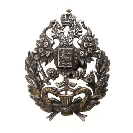  
DISTINTIVO DA UFFICIALE MEDICO DELL’ACCADEMIA IMPERIALE ORDINI E MEDAGLIE - RUSSIA, IMPERO...
ARGENTO, 41,5X54,5 mm 