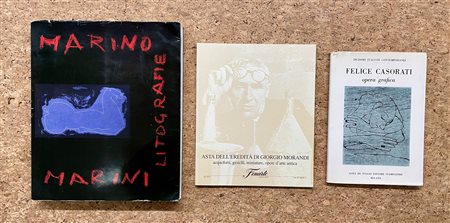 MONOGRAFIE DI ARTE GRAFICA (MARINO MARINI, GIORGIO MORANDI E FELICE CASORATI) - Lotto unico di 3 cataloghi