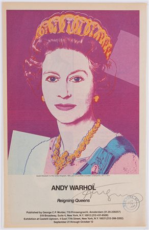 Andy Warhol Pitsburg 1928-New York 1987 Regina Elisabetta 1985 Stampa...