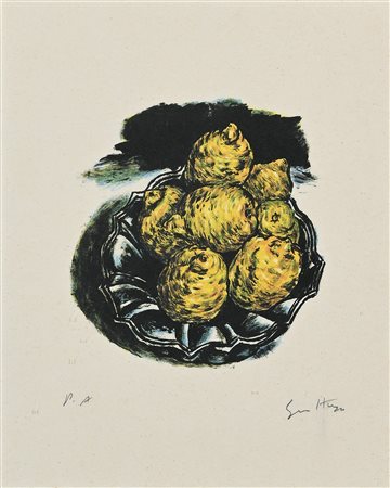 Renato Guttuso (Bagheria 1911-Roma 1987) I Limoni Serigrafia cm 25x20 - in...