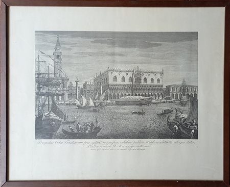 ANTONIO SANDI (1733-1817) DA CANALETTO - VEDUTA DI VENEZIA - STAMPA POSTUMA...