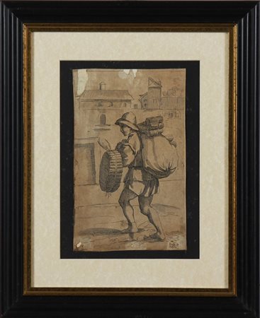 GUILLAIN SIMON I (1581 - 1658) Gli artigiani da Annibale Caracci. Incisione....