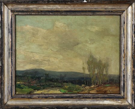 RYDER CHAUNCEY FOSTER (1868 - 1949) Paesaggio. Olio su tela . Cm 41,50 x...