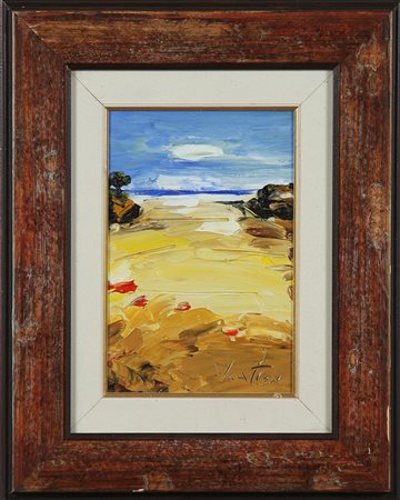 SCATIZZI SERGIO (1918 - 2009) Paesaggio. Olio su tavola. Cm 30,00 x 50,00....