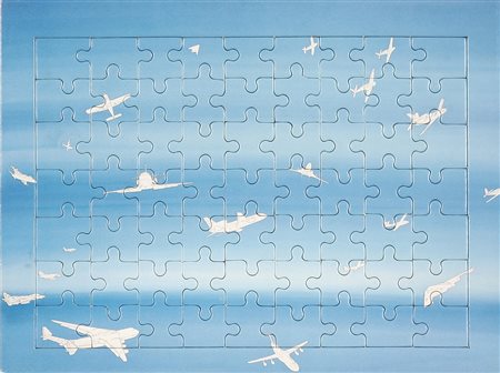 BOETTI ALIGHIERO (1940 - 1994) Cieli ad alta quota. 1992. Puzzle. Cm 27,50 x...