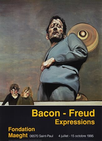 BACON FRANCIS (1909 - 1992) Bacon-Freud expressions. 1995. Poster. Cm 54,50 x...