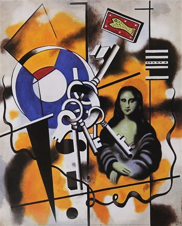 LEGER FERNAND (1881 - 1955) La Joconde aux cles. 1999. Poster. Cm 50,00 x 62,50.