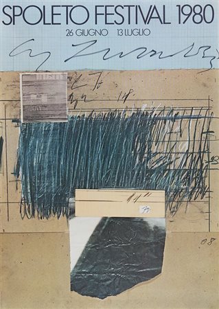 TWOMBLY CY (1928 - 2011) Senza titolo. Manifesto. Cm 96,00 x 68,60. Manifesto...