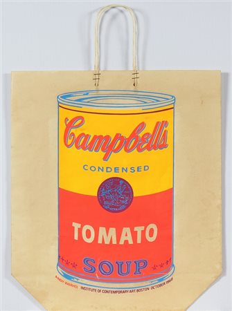 WARHOL ANDY (1928 - 1987) Campbell's shopping bag. 1966. Oggetto. Cm 43,00 x...