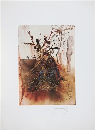 DALI' SALVADOR (1904 - 1989) Senza titolo. Litografia. Cm 50,00 x 70,00....