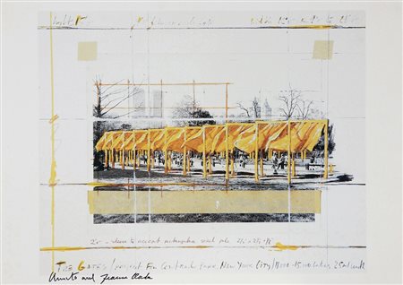 CHRISTO' (n. 1935) & JEANNE-CLAUDE (1935 - 2009) The gates. Manifesto. Cm...