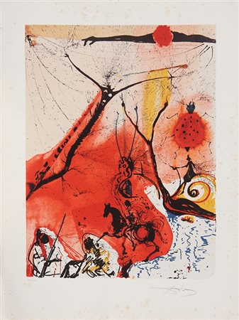 DALI' SALVADOR (1904 - 1989) Le Reve onirique. Litografia. Cm 55,00 x 72,50....