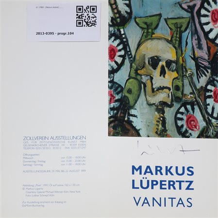 LUPERTZ MARKUS (n. 1941) Vanitas. 1999. Brouchure. Cm 10,00 x 21,00....