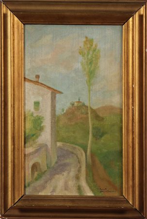 MONTANARI DANTE (1896 - 1989) Paesaggio. Olio su cartone telato. Cm 50,00 x...