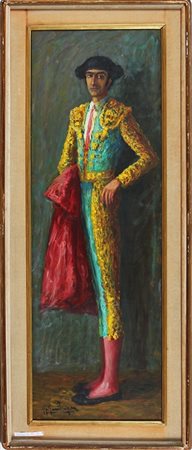 GONZAGA GIOVAN FRANCESCO (1921 - 2007) Torero. 1960. olio su masonite. Cm...