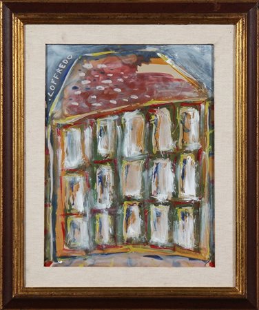 LOFFREDO SILVIO (n. 1921) Battistero. Olio su faesite. Cm 35,00 x 44,50....