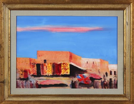 MAGAZZINI SALVATORE (n. 1955) Marrakesh. Olio su tavola. Cm 70,00 x 50,00....