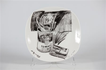 WARHOL ANDY (1928 - 1987) Piatto 4939/5000. Ceramica. Cm 26,00 x 26,00....