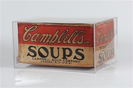 WARHOL ANDY (1928 - 1987) Campbell box. 1950. Oggetto. Cm 44,00 x 24,00 x...