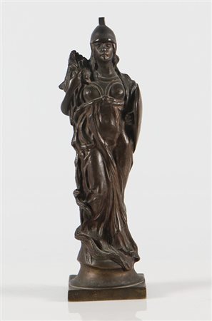 ANONIMO Composizione con figure. 1952. Bronzo. Cm 26,00 x 33,50.