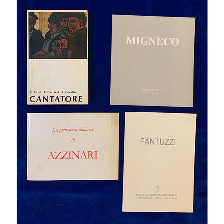 Cantatore, Fantuzzi, Migneco, Azzinari lotto di 4 volumi