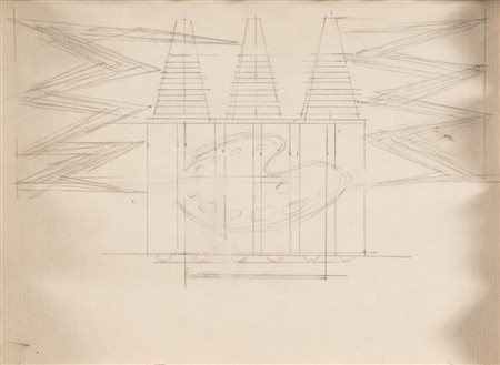 FORTUNATO DEPERO (Fondo 1892 - Rovereto 1960) "Accumulatore e tavolozza",...