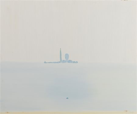 VIRGILIO GUIDI (Roma 1891 - Venezia 1984) "Marina - San Giorgio", 1971. Olio...