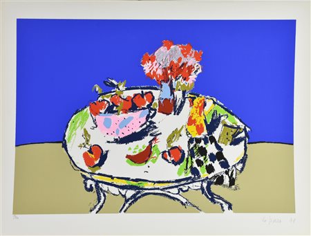 Tiziana Di Fonzo TAVOLA IMBANDITA, 1978 serigrafia, cm 50x70; es. 26/99...