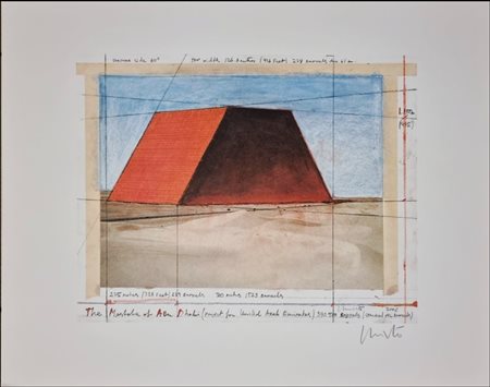 CHRISTO JAVACEV Bulgaria 1935 - New York 2020 "The Mastaba of Abu Dhabi - Project for the United Arab Emirates"