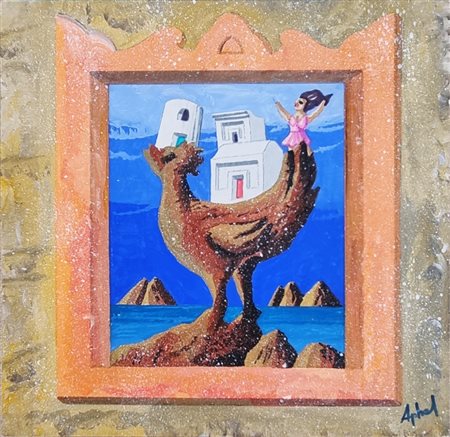 APHEL FABIO Cavalese (TN) 1957 "Finestra con gallo"