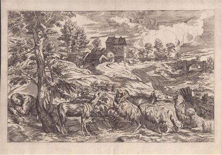 Valentin Lefebre (1637 - 1677) 
Paesaggio con pecore 
 