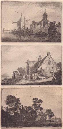 Anthonie Waterloo (1640 - 1690) 
Lotto di tre paesaggi 
 