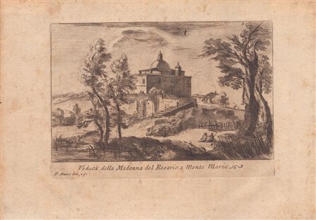 Paolo Anesi (1697 - 1773) 
Veduta della Madonna del Rosario a Monte Mario 
 