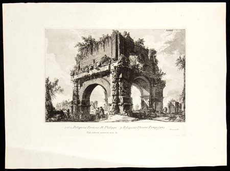 Giovanni Battista Piranesi (Mogliano Veneto, 1720 - Venezia, 1778) 
Reliquiae Porticus M. Philippi 
 